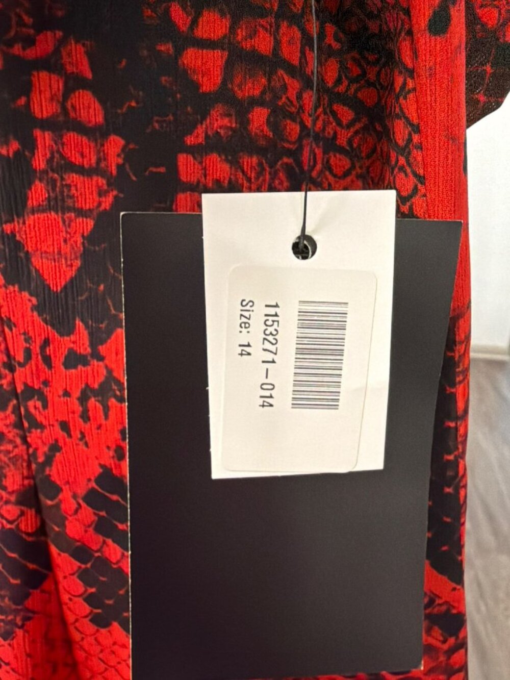 Solace London $720 Heppy One shoulder Snake Crepe Midi Dress Size 14 New - Picture 5 of 7